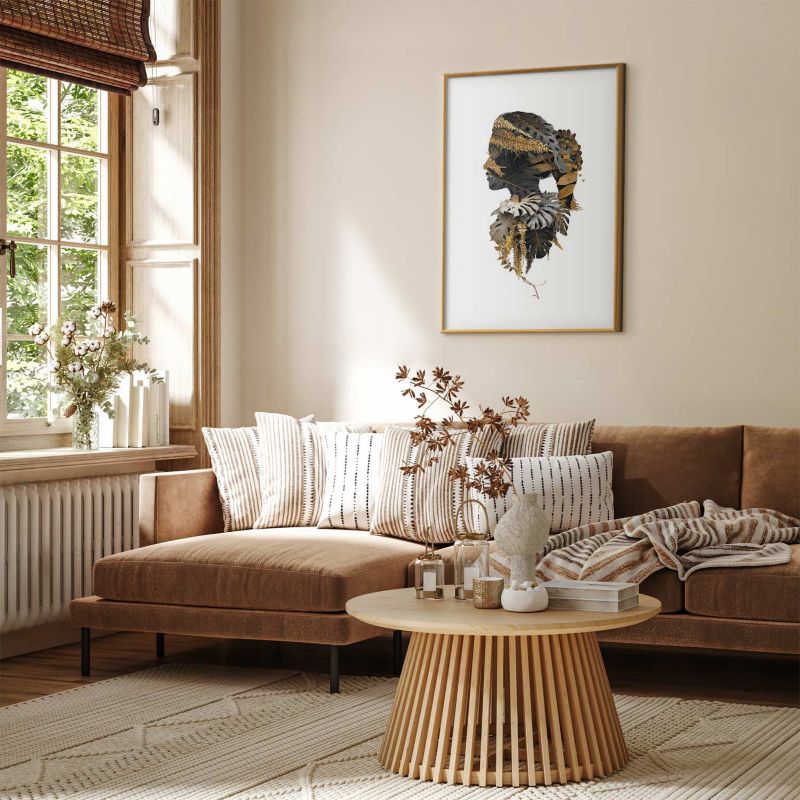 Plakat Artgeist Człowiek dżungli 60x90 cm z ramą złotą 1 szt