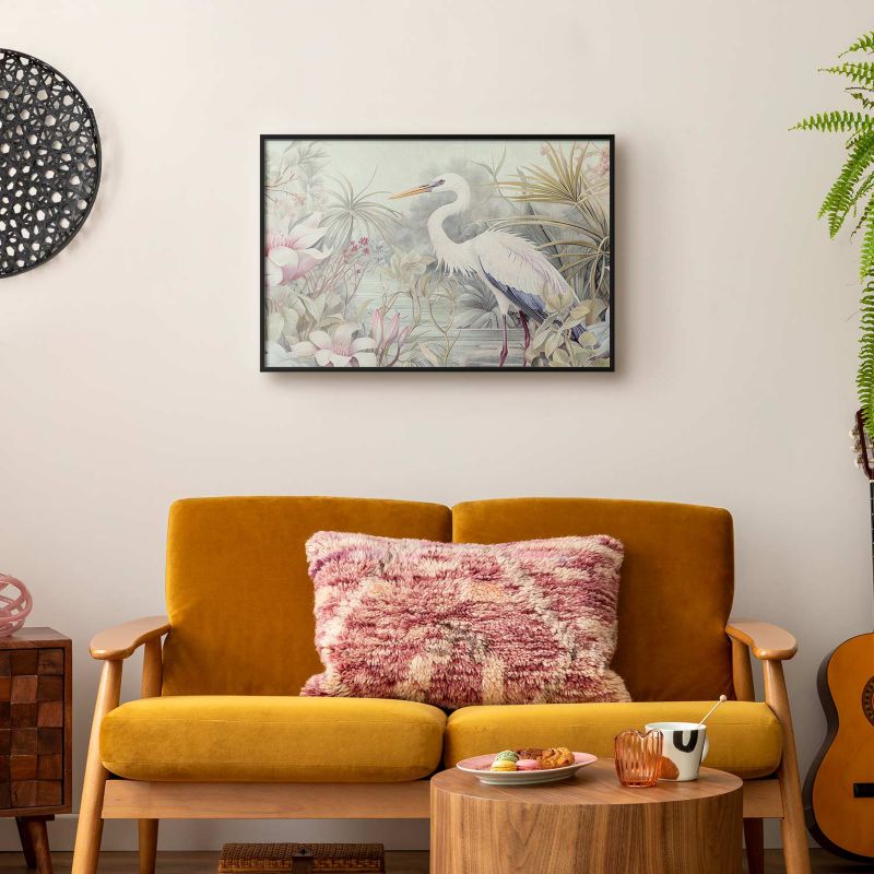 Plakat Artgeist Czapla 90x60 cm z ramą czarną 1 szt