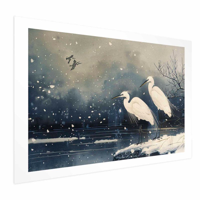 Plakat Artgeist Czaple nad stawem 30x21 cm bez ramy 1 szt