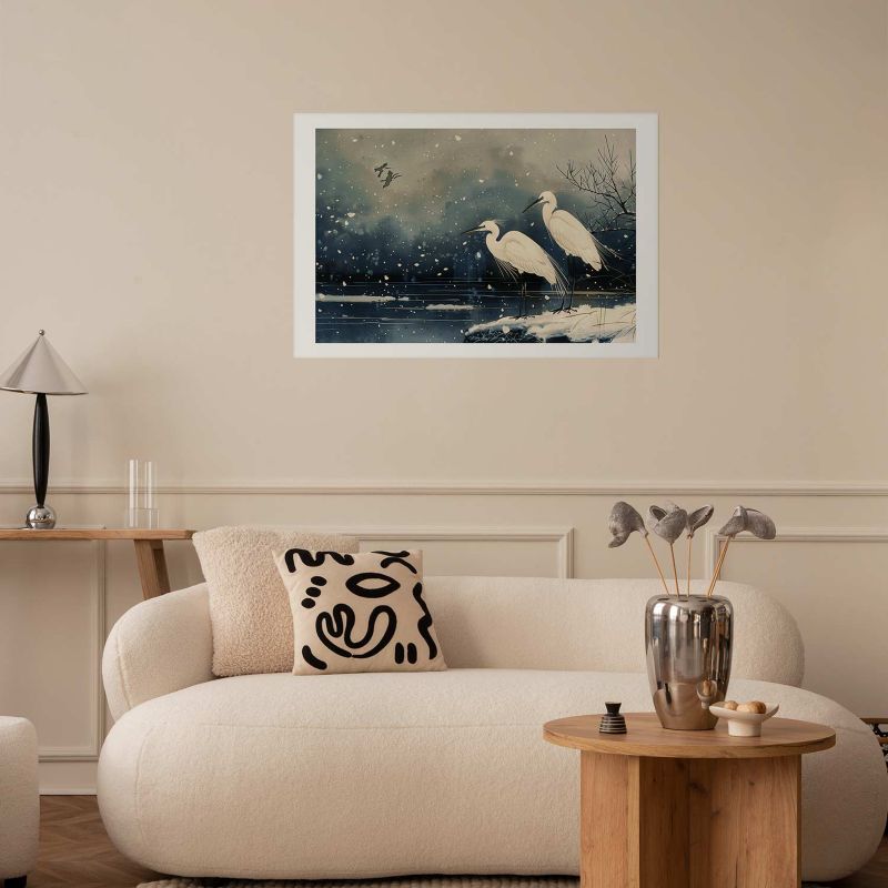 Plakat Artgeist Czaple nad stawem 30x21 cm bez ramy 1 szt