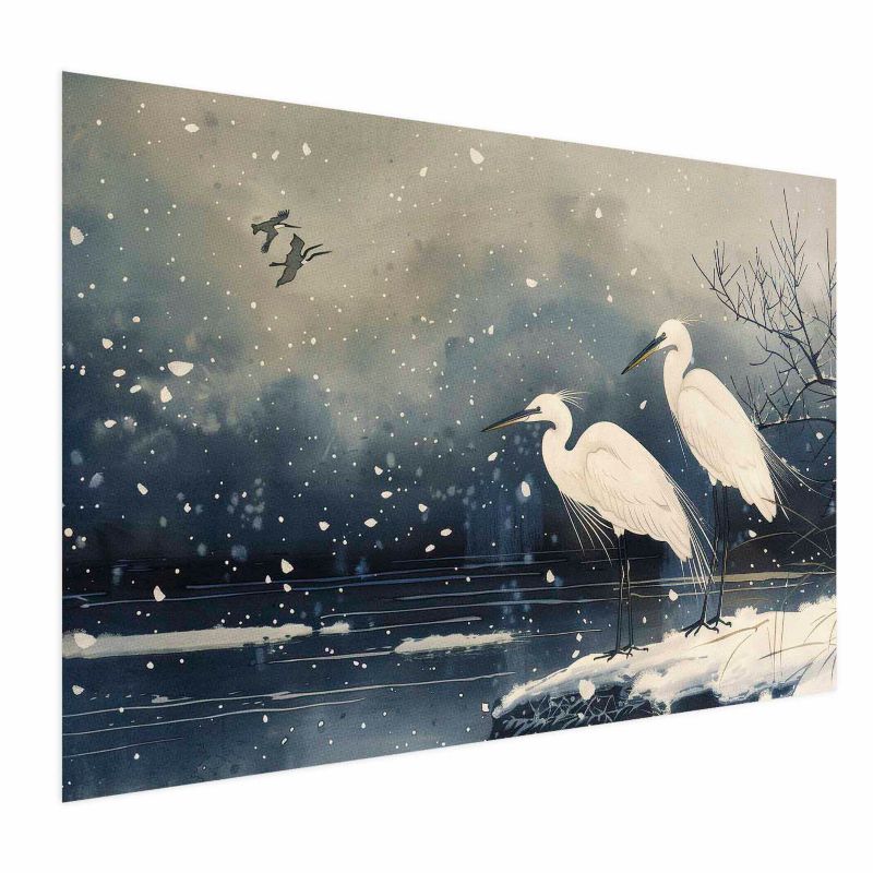 Plakat Artgeist Czaple nad stawem 90x60 cm bez ramy 1 szt