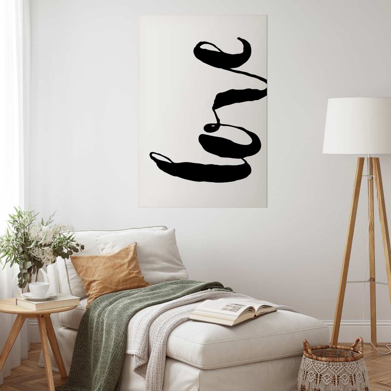 Plakat Artgeist Czarne Love 21x30 cm bez ramy 1 szt