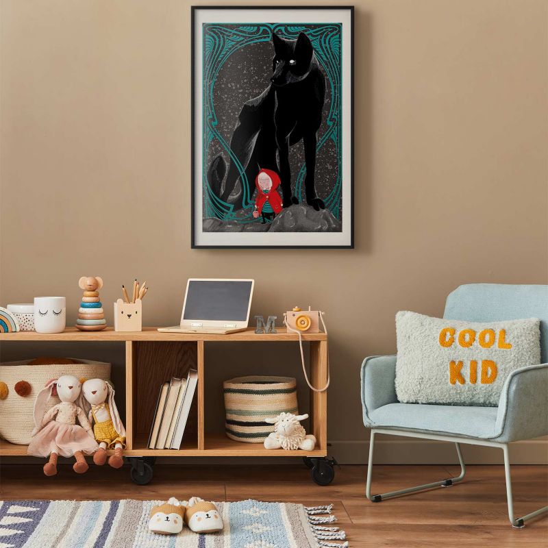 Plakat Artgeist Czerwony kapturek 21x30 cm z ramą czarną 1 szt