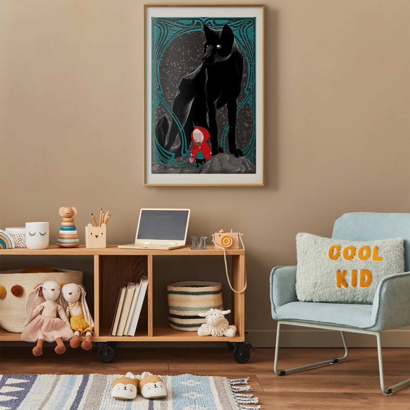 Plakat Artgeist Czerwony kapturek 29,7x42 cm z ramą złotą 1 szt