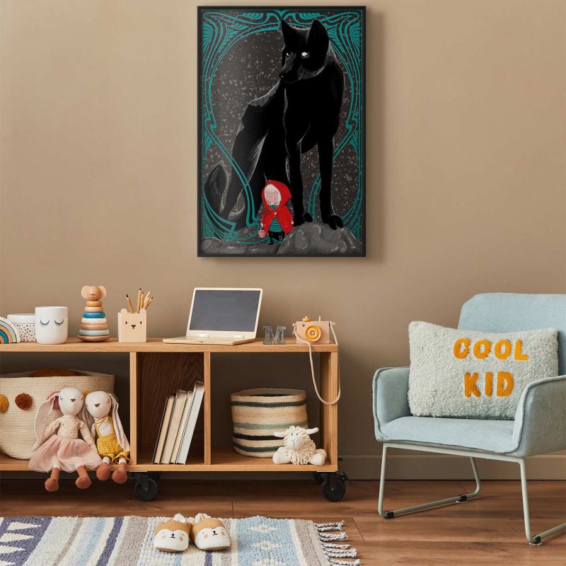 Plakat Artgeist Czerwony kapturek 60x90 cm z ramą czarną 1 szt