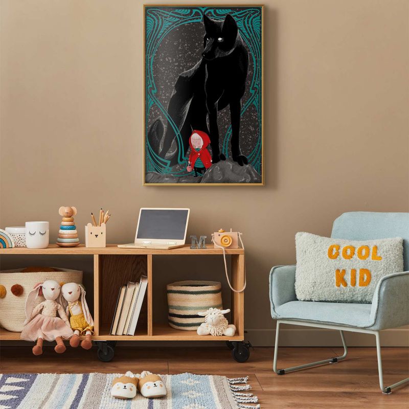 Plakat Artgeist Czerwony kapturek 60x90 cm z ramą złotą 1 szt