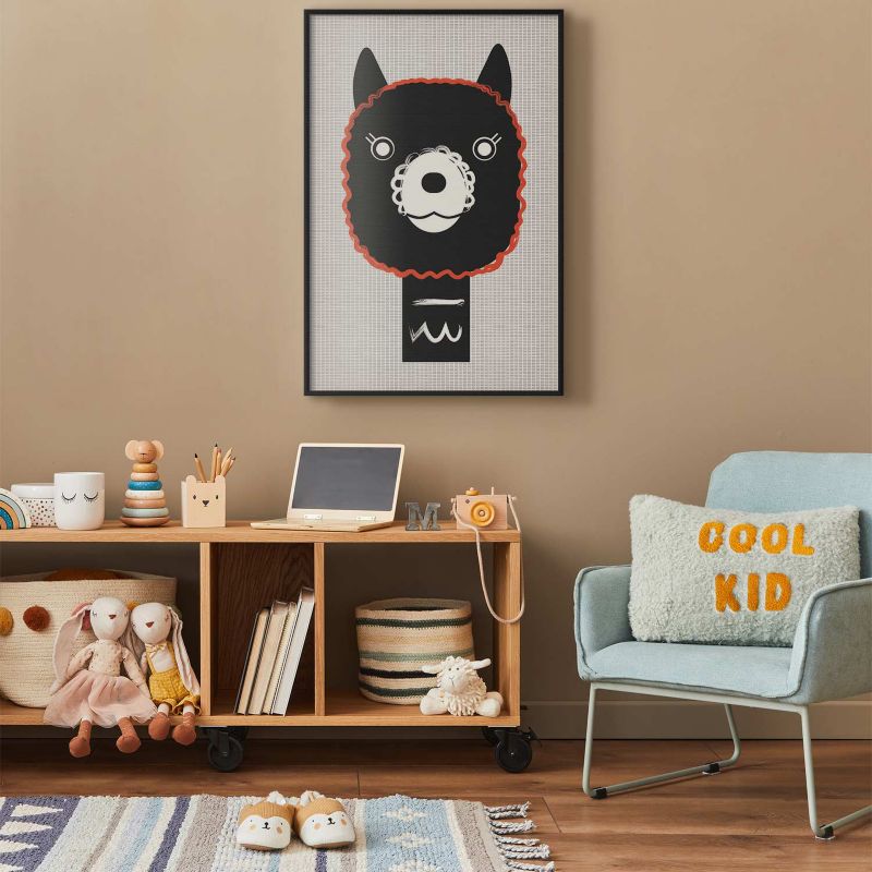 Plakat Artgeist Dekoracyjna alpaka 40x60 cm z ramą czarną 1 szt