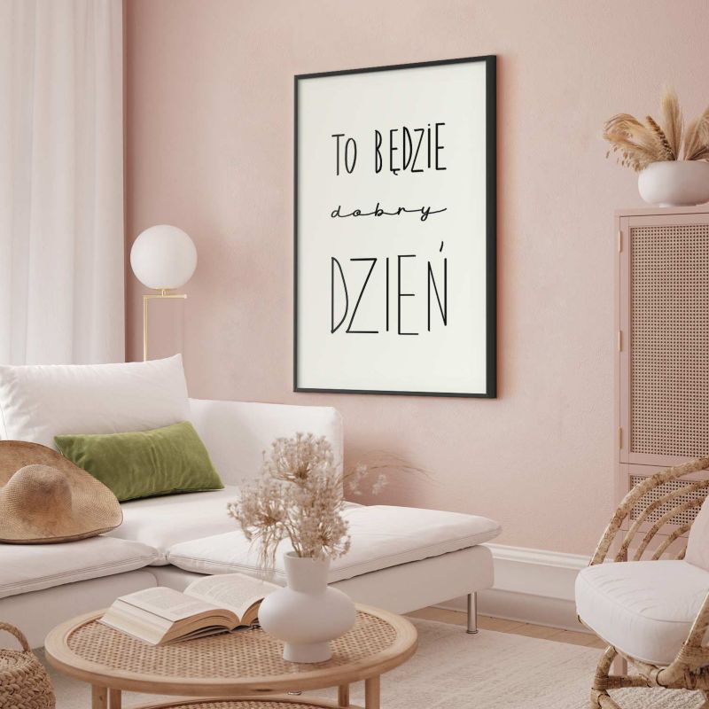 Plakat Artgeist Dobry dzień 21x30 cm z ramą czarną 1 szt