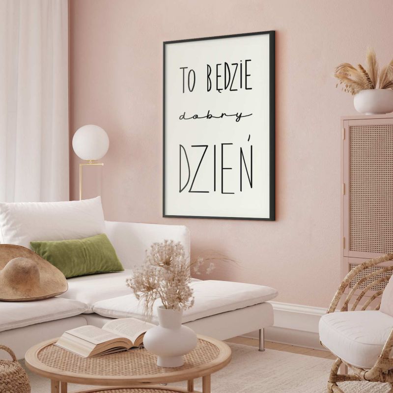 Plakat Artgeist Dobry dzień 40x60 cm z ramą czarną 1 szt