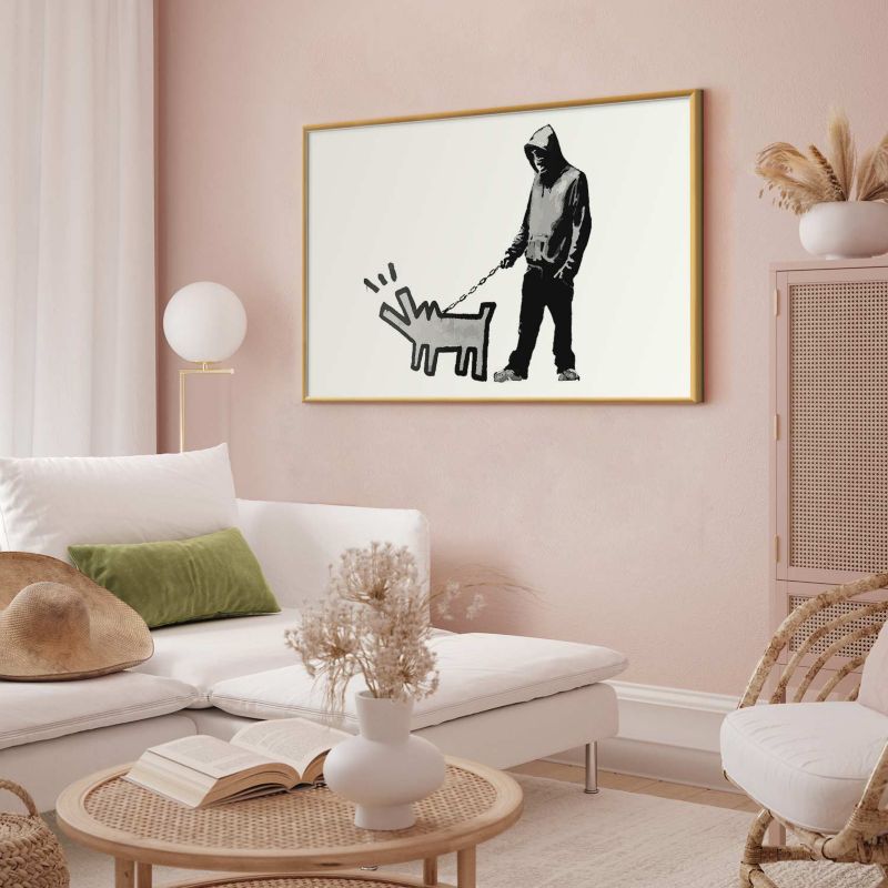 Plakat Artgeist Dog Art 90x60 cm z ramą złotą 1 szt