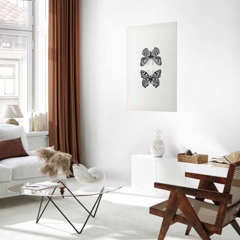 Plakat Artgeist Dwa motyle 60x90 cm bez ramy 1 szt