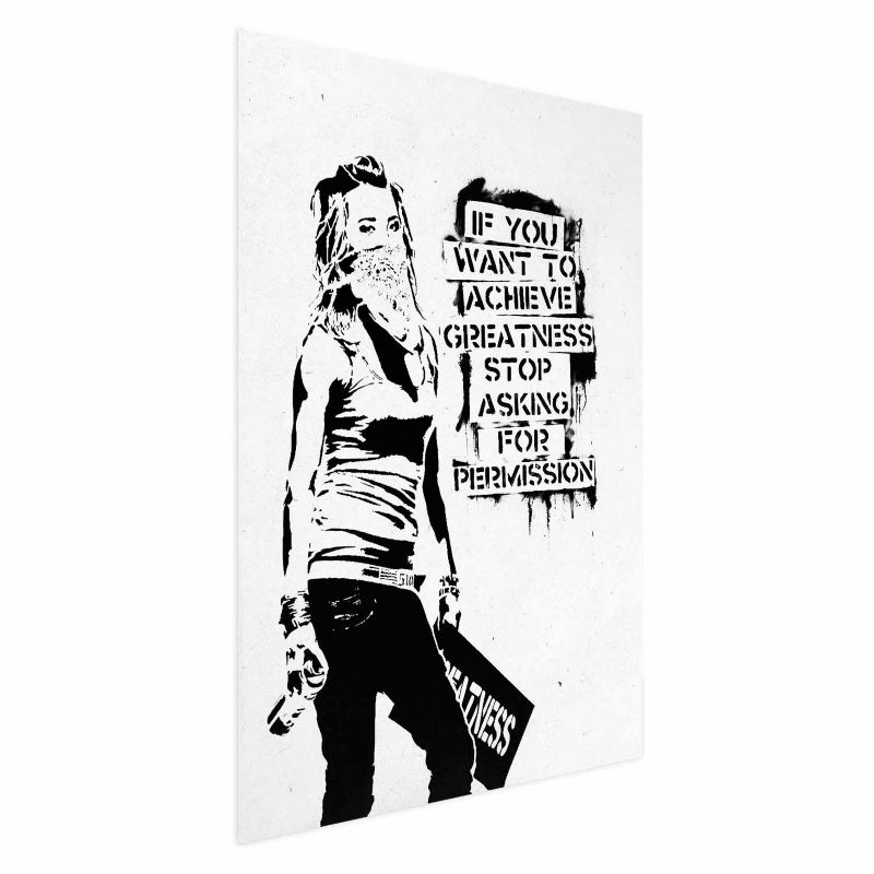 Plakat Artgeist Dziewczyna z graffiti 60x90 cm bez ramy 1 szt