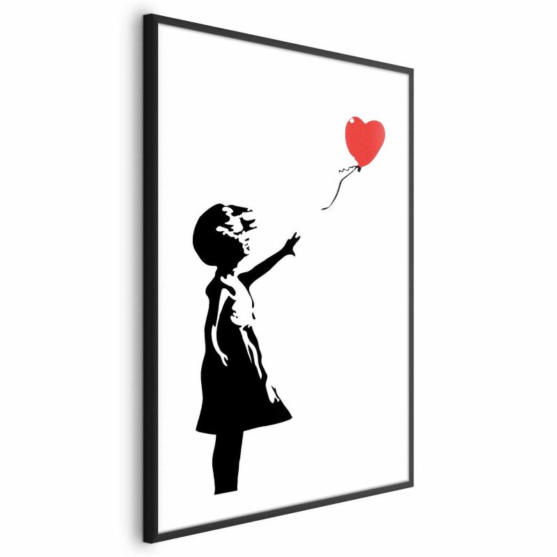 Plakat Artgeist Dziewczynka z balonem 40x60 cm z ramą czarną 1 szt