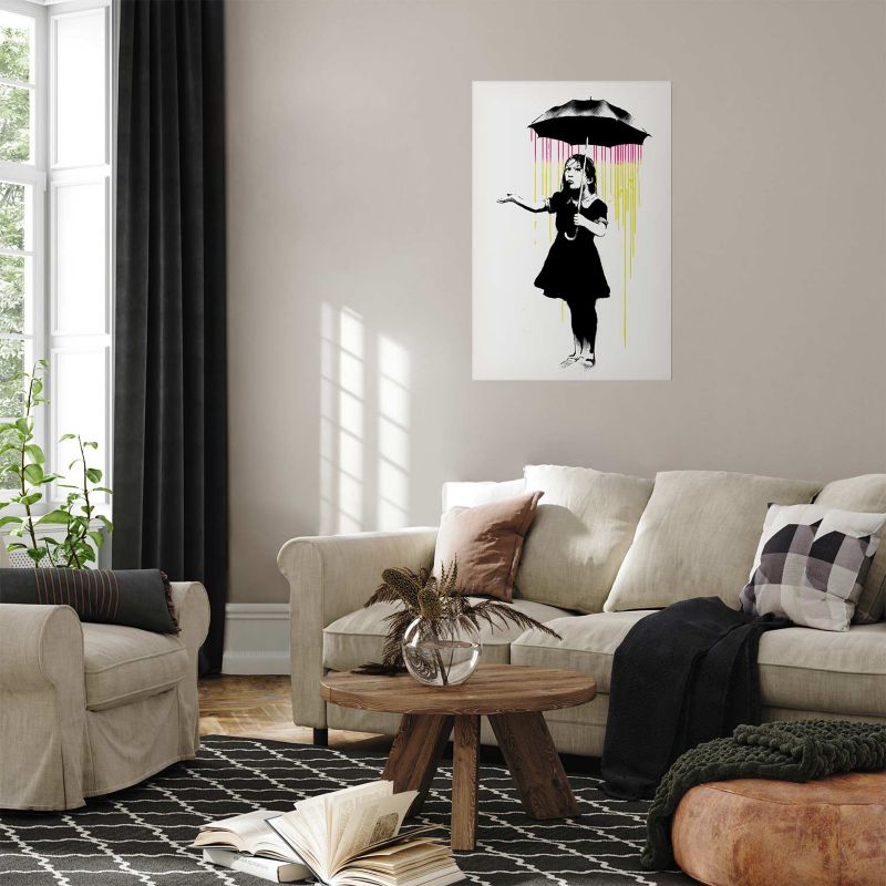Plakat Artgeist Dziewczynka z parasolką 21x30 cm bez ramy 1 szt
