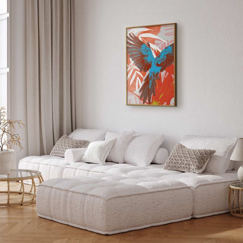 Plakat Artgeist Egzotyczne skrzydła 21x30 cm z ramą złotą 1 szt