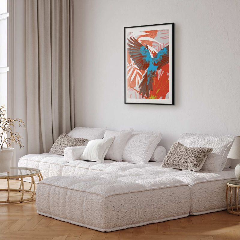 Plakat Artgeist Egzotyczne skrzydła 40x60 cm z ramą czarną 1 szt