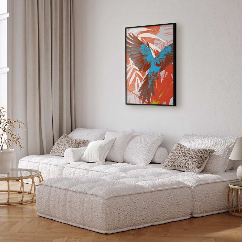Plakat Artgeist Egzotyczne skrzydła 60x90 cm z ramą czarną 1 szt