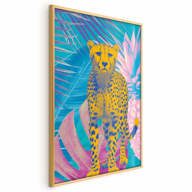 Plakat Artgeist Egzotyczny Lampart 21x30 cm z ramą złotą 1 szt
