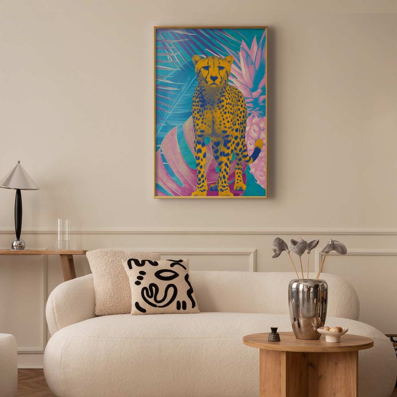 Plakat Artgeist Egzotyczny Lampart 21x30 cm z ramą złotą 1 szt