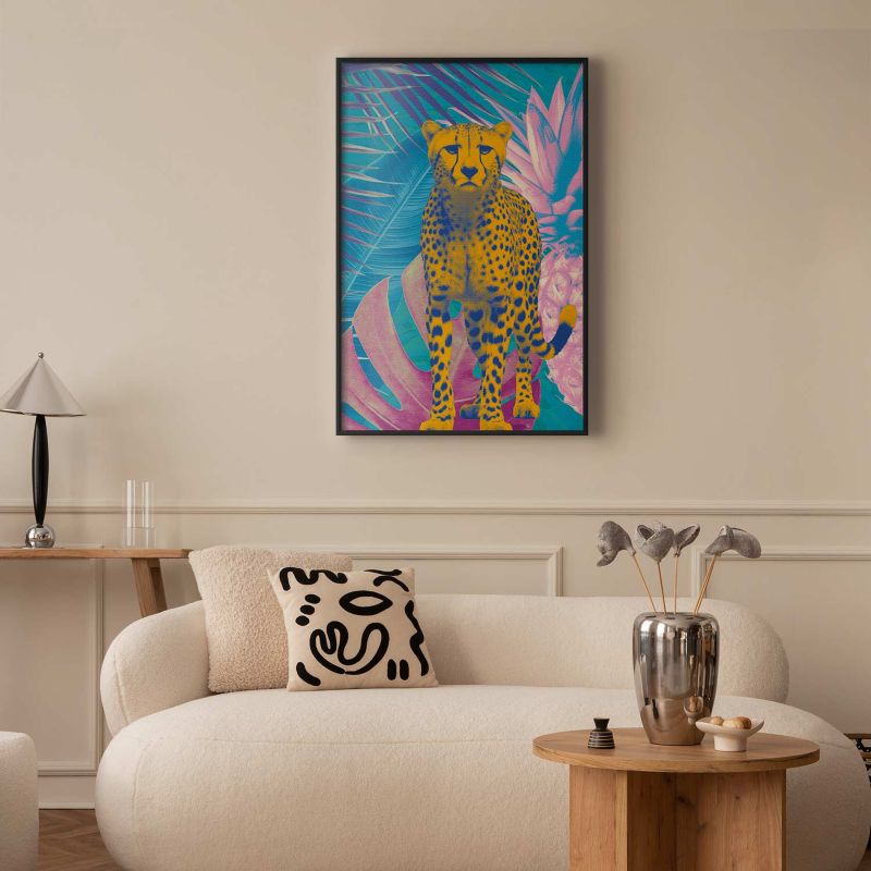 Plakat Artgeist Egzotyczny Lampart 60x90 cm z ramą czarną 1 szt