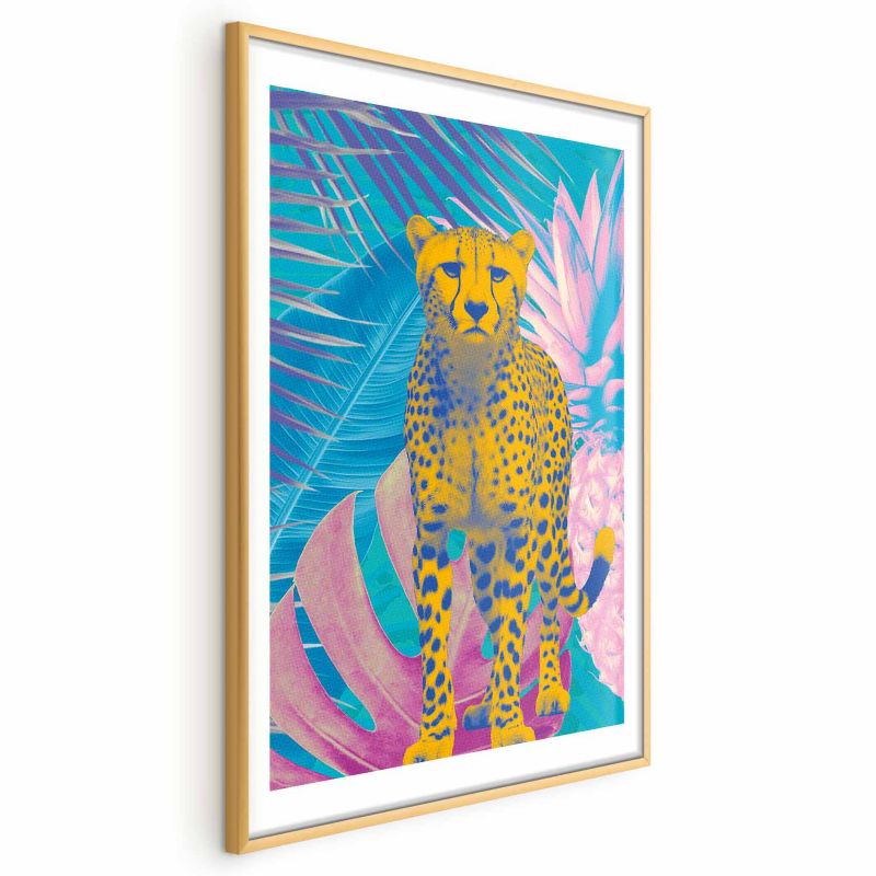 Plakat Artgeist Egzotyczny Lampart 60x90 cm z ramą złotą 1 szt