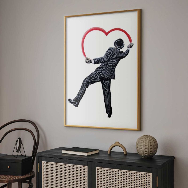 Plakat Artgeist Elegancki graficiarz 40x60 cm z ramą złotą 1 szt