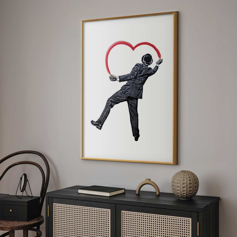Plakat Artgeist Elegancki graficiarz 60x90 cm z ramą złotą 1 szt