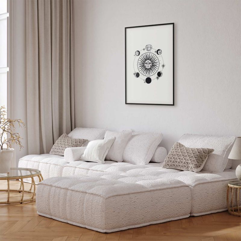 Plakat Artgeist Fazy księżyca 40x60 cm z ramą czarną 1 szt