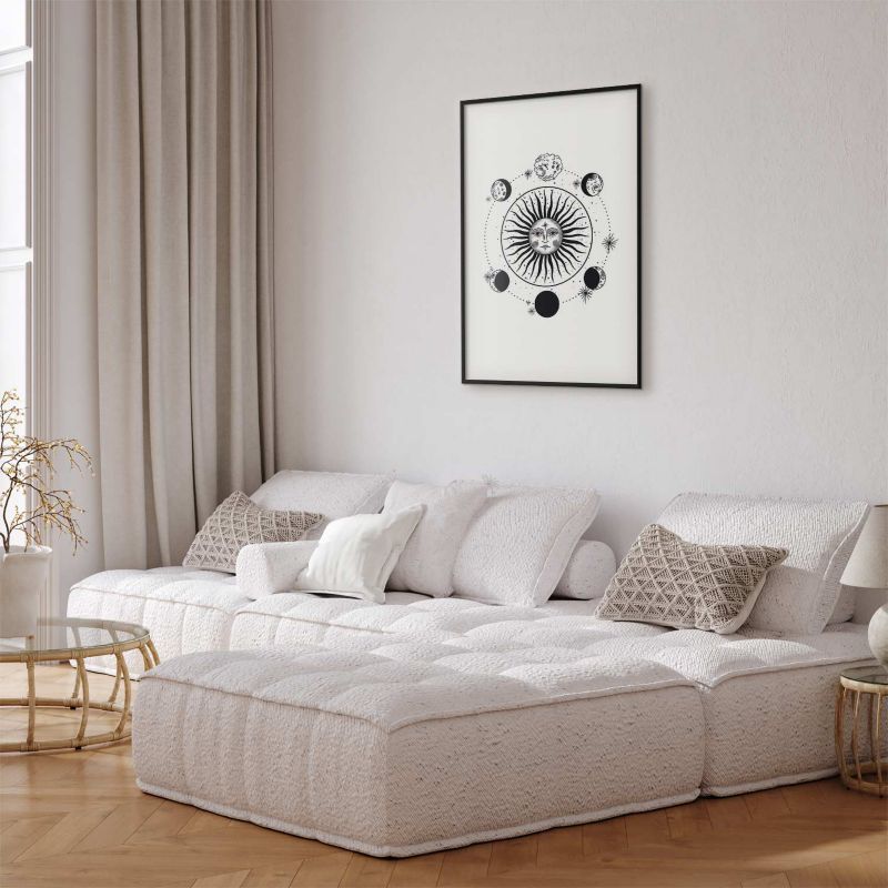 Plakat Artgeist Fazy księżyca 40x60 cm z ramą czarną 1 szt