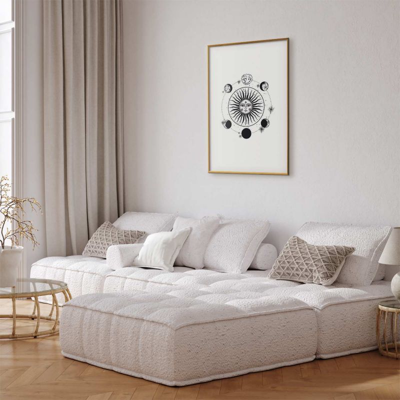 Plakat Artgeist Fazy księżyca 60x90 cm z ramą złotą 1 szt