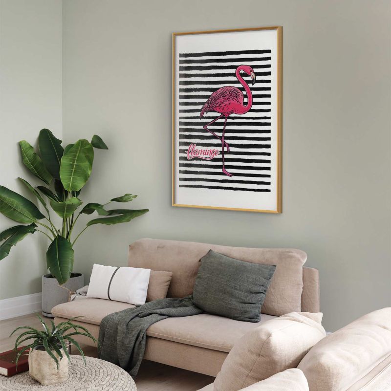 Plakat Artgeist Flaming 60x90 cm z ramą złotą 1 szt