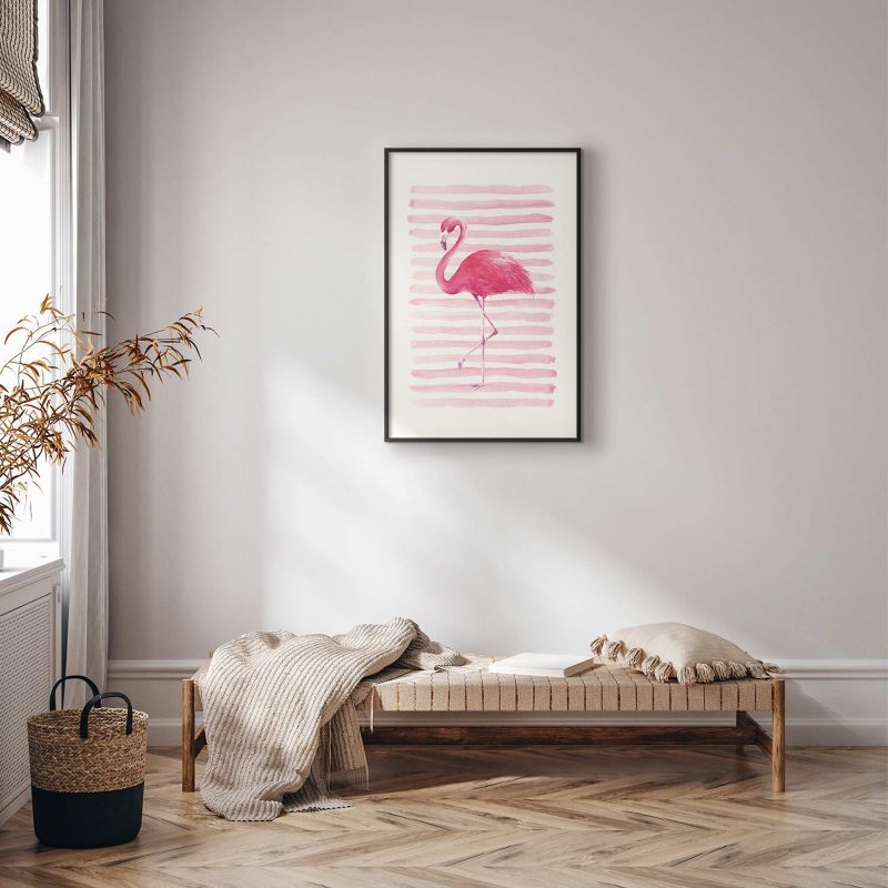 Plakat Artgeist Flaming i paski 21x30 cm z ramą czarną 1 szt