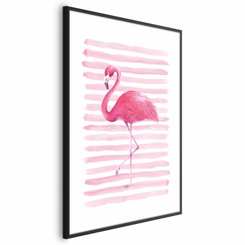 Plakat Artgeist Flaming i paski 60x90 cm z ramą czarną 1 szt