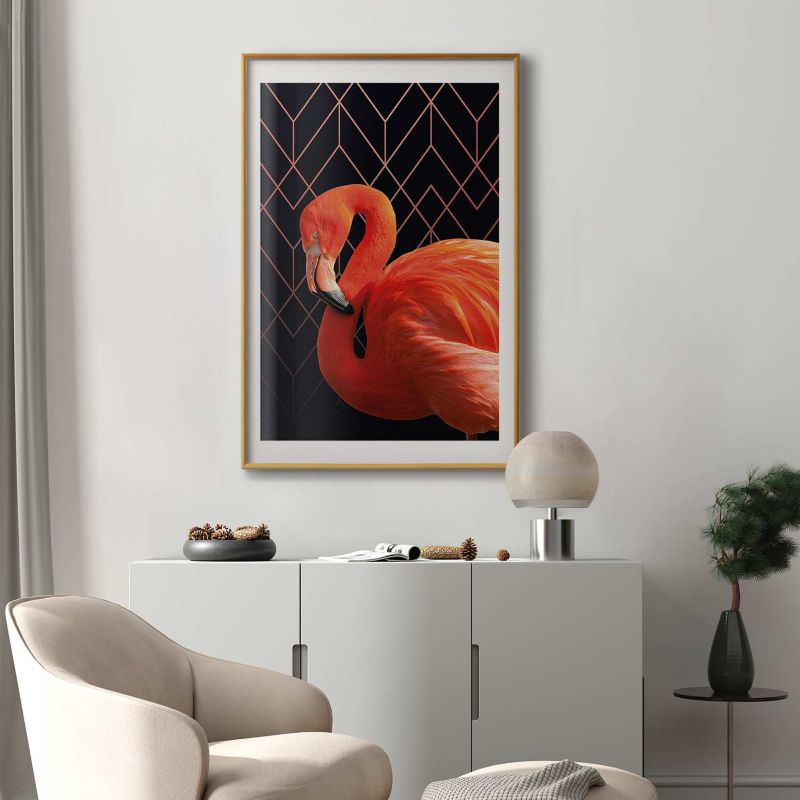 Plakat Artgeist Flaming solo 29,7x42 cm z ramą złotą 1 szt