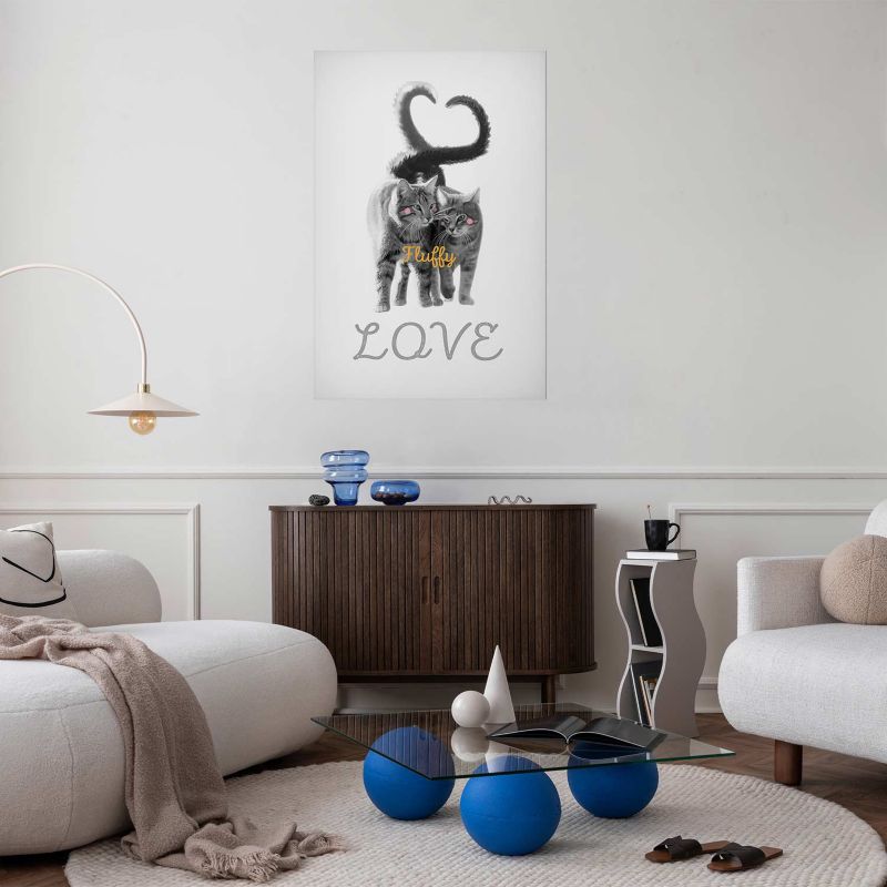 Plakat Artgeist Fluffy Love 21x30 cm bez ramy 1 szt