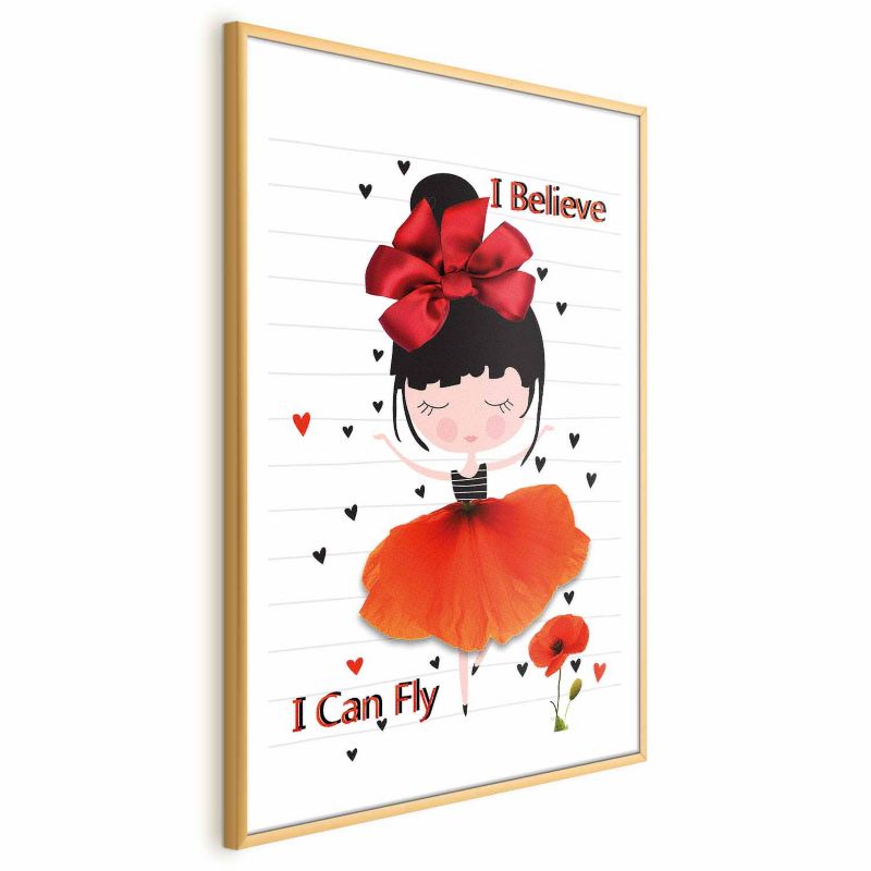 Plakat Artgeist Fly 40x60 cm z ramą złotą 1 szt