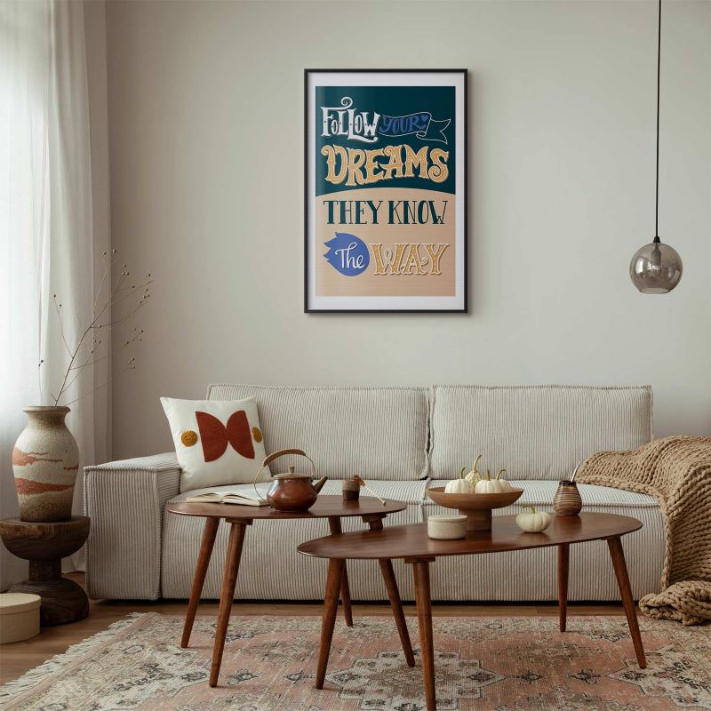 Plakat Artgeist Follow 60x90 cm z ramą czarną 1 szt