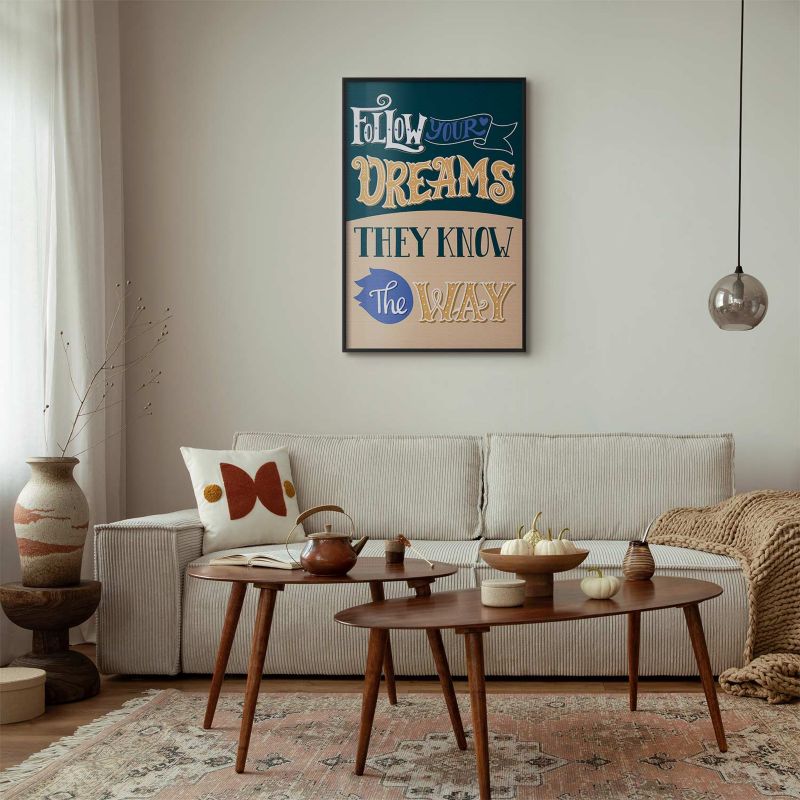 Plakat Artgeist Follow 60x90 cm z ramą czarną 1 szt