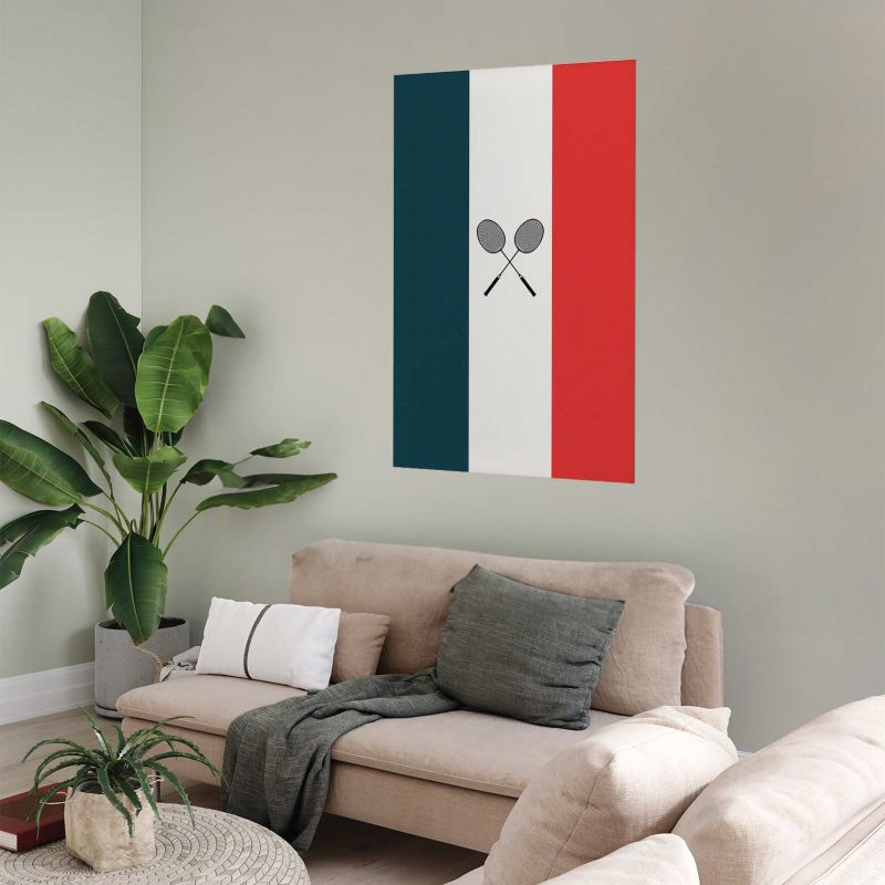 Plakat Artgeist Francja i badminton 21x30 cm bez ramy 1 szt
