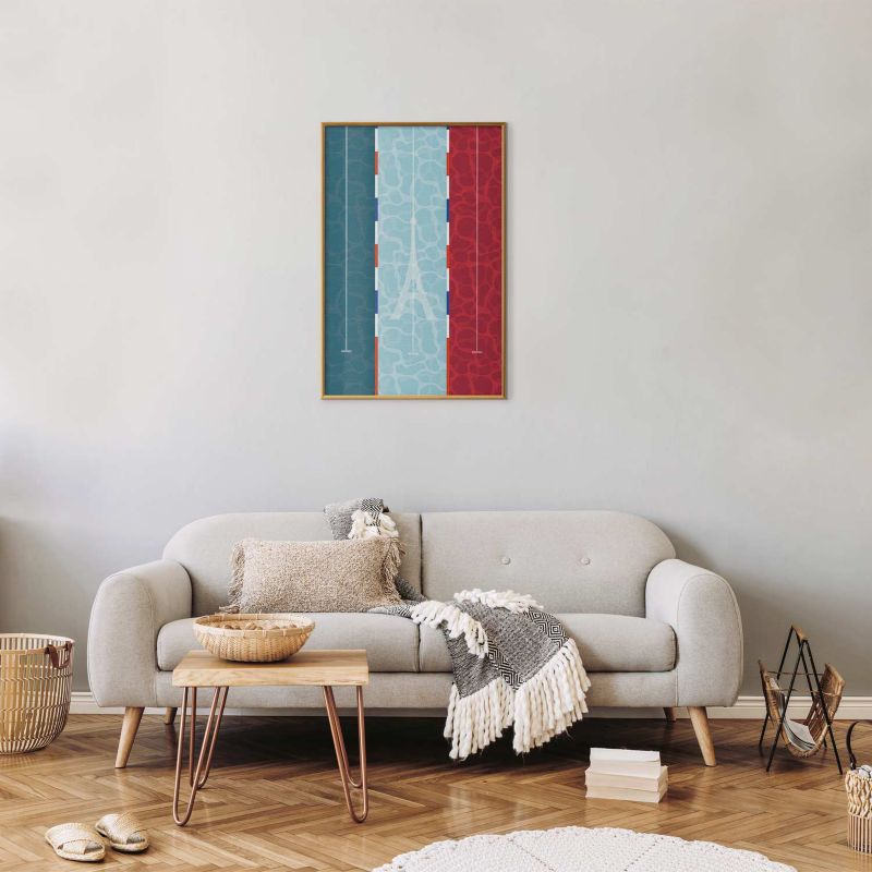 Plakat Artgeist Francuski basen 21x30 cm z ramą złotą 1 szt