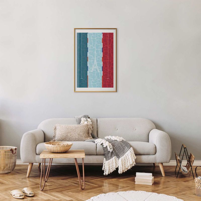 Plakat Artgeist Francuski basen 21x30 cm z ramą złotą 1 szt