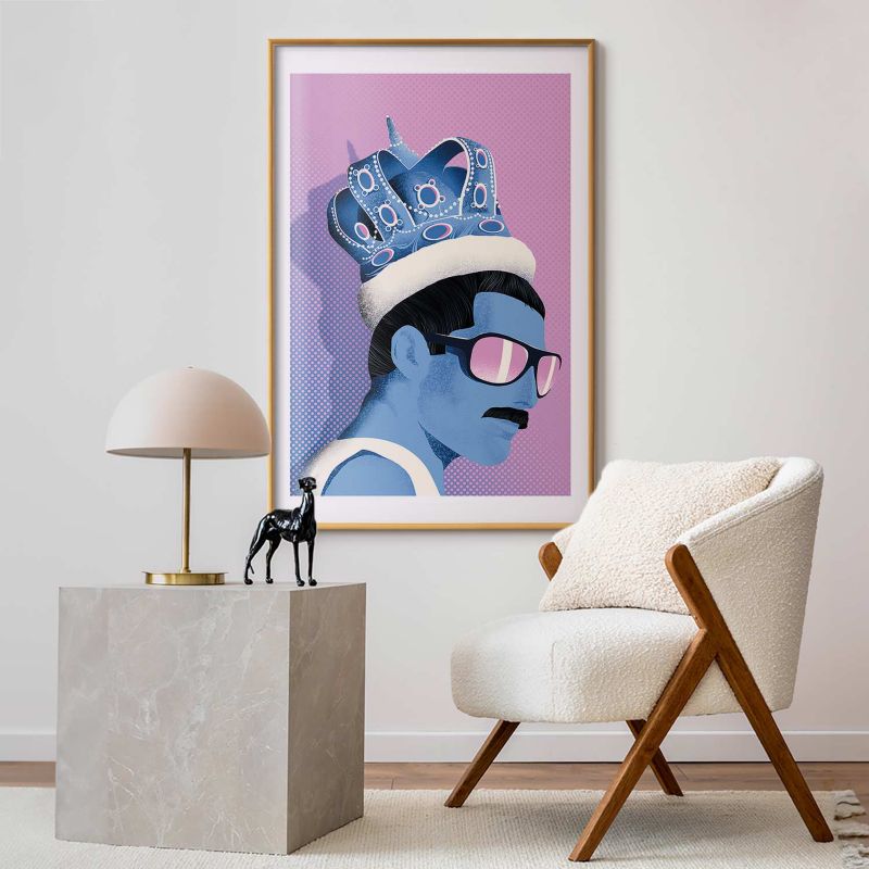 Plakat Artgeist Freddie 40x60 cm z ramą złotą 1 szt