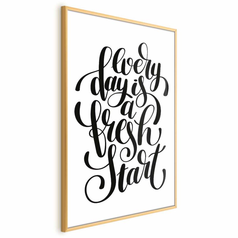 Plakat Artgeist Fresh start 21x30 cm z ramą złotą 1 szt