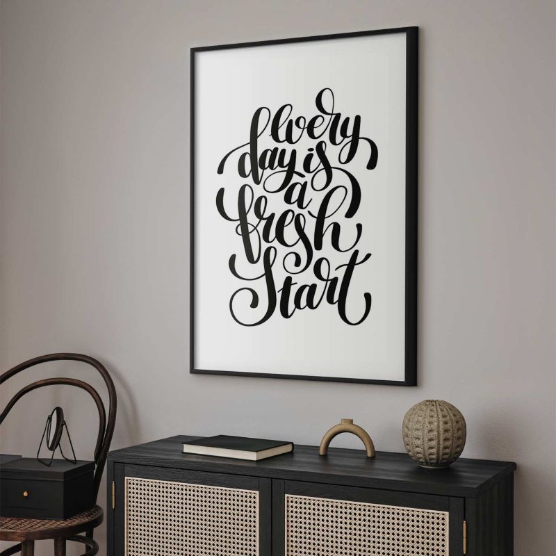 Plakat Artgeist Fresh start 29,7x42 cm z ramą czarną 1 szt