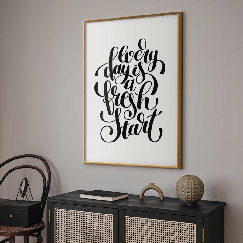 Plakat Artgeist Fresh start 40x60 cm z ramą złotą 1 szt