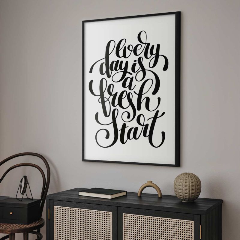 Plakat Artgeist Fresh start 60x90 cm z ramą czarną 1 szt