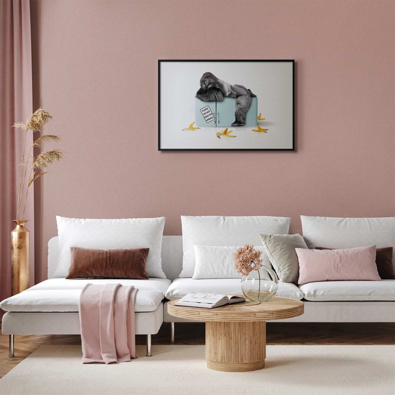 Plakat Artgeist Głodny goryl 42x29,7 cm z ramą czarną 1 szt
