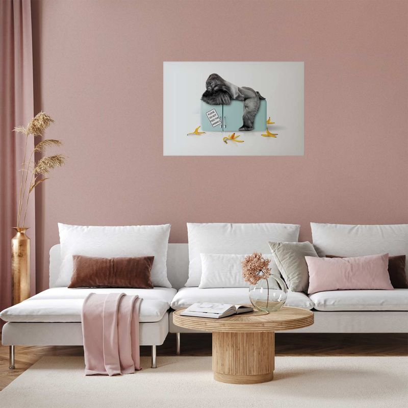 Plakat Artgeist Głodny goryl 90x60 cm bez ramy 1 szt