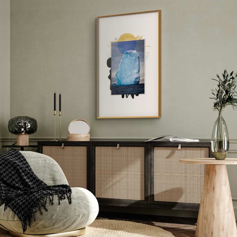 Plakat Artgeist Góra lodowa 40x60 cm z ramą złotą 1 szt