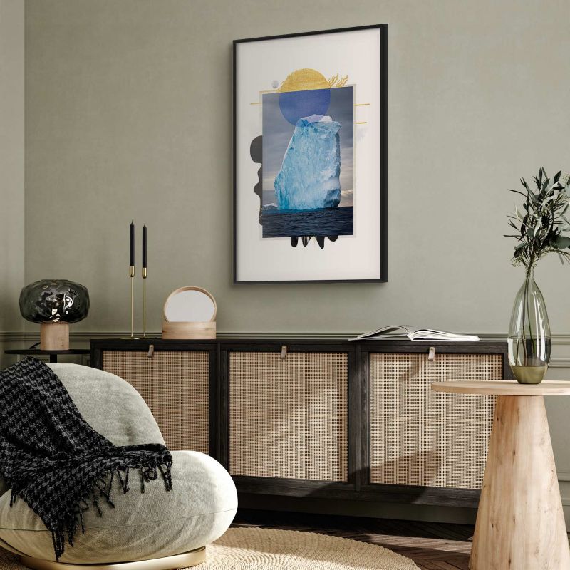 Plakat Artgeist Góra lodowa 60x90 cm z ramą czarną 1 szt